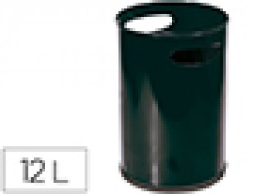 Cesto de papeis sie metalico com pegas preto capacidade 12 litros 32x21 cm , Sie , 23318 , 